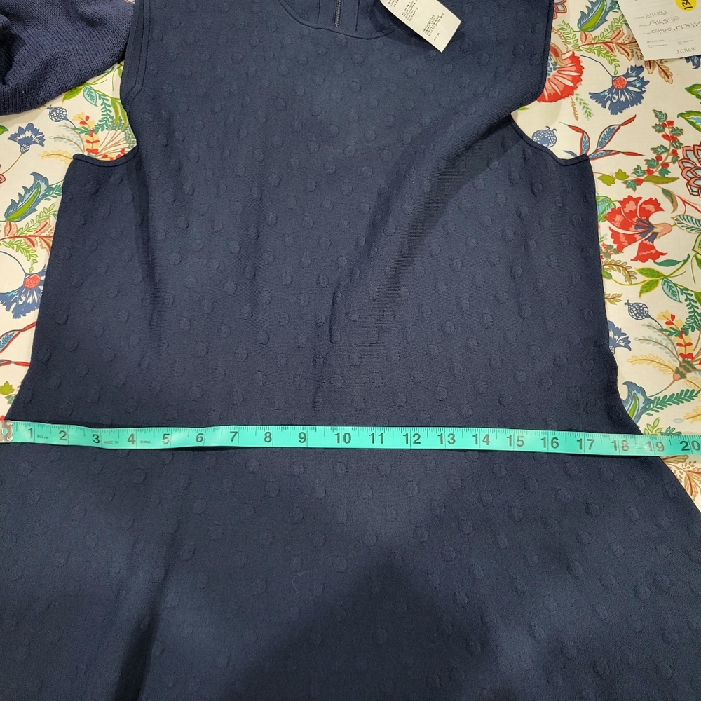 Akris punto Knit Jacquard Midi-Dress Size 16 Navy - Picture 10 of 14